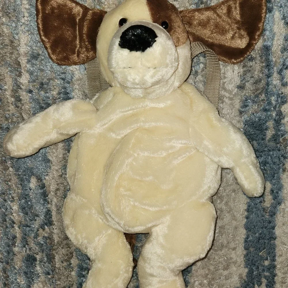 Plush Dog Backpack || EUC